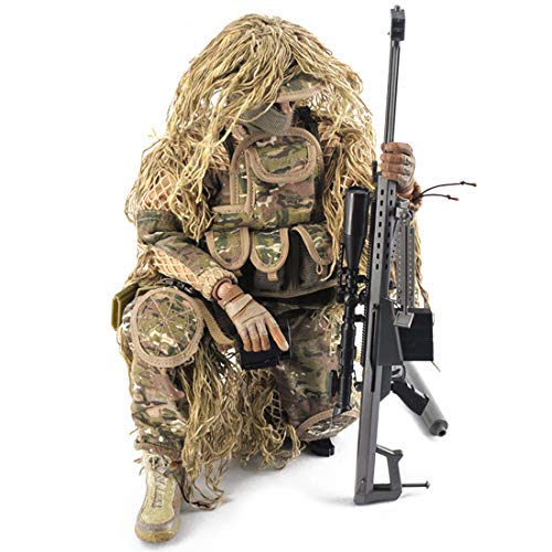 Mecotecn 1/6 Figuras Soldados, 12 Figura de Acción con Arma, Figuras Militares Conjuntos de Juegos - Francotiradores Todo Terreno