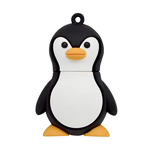 Memoria USB 32 GB Pen Drive Pingüino de la Historieta - Originales Pendrive 32GB Divertido USB 2.0 Flash Drive - FEBNISCTE Unidad de Almacenamiento Regalo Llave USB para Madre / Padre / Familia