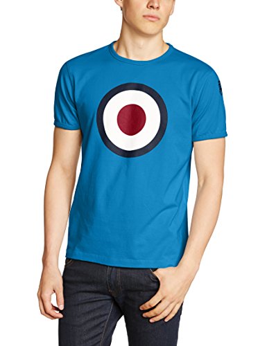 Merc of London Merc - Camiseta de Manga Corta con Cuello Redondo para Hombre, Color Bleu (Blue, Talla XS