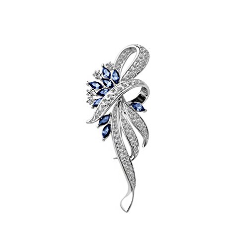 Merdia Creó El Pin De La Broche Del Estilo De La Vendimia De Lujo De Lujo Para Las Mujeres, Muchachas, Señoras, Color Azul Merdia Creó El Pin De La Broche Del Estilo De La Vendimia De Lujo De Lujo Para Las Mujeres, Muchachas, Señoras, Color Azul
