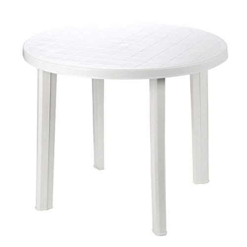Mesa Resina Blanca Diametro 90 cm. Mesa Resina Blanca Diametro 90 cm.