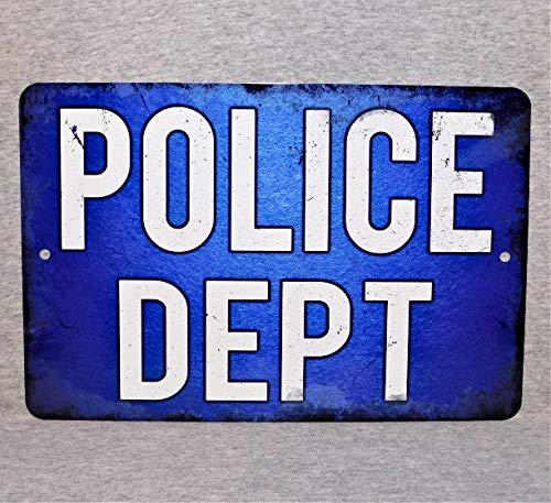 Metal Sign Police Department Station Officer Law Enforcement Agency Civil Guard Prison Corrections State Trooper Sheriff Office Cop, Aluminum Metal Signs Tin Plaque Wall Art Poster 12"x8"