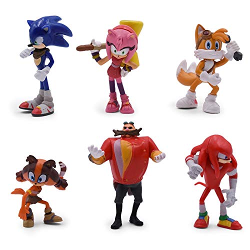 MIAOGOU Figuras Sonic 6 unids/Set Sonic Figure Boom Rare Dr Eggman Shadow PVC Modelo de Juguete Sonic The Hedgehog Figura de acción Juguetes para niños Regalo 5-9cm