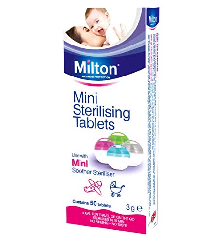 Milton Mini Tabletas Esterilizadoras - Pastillas para esterilizar y desinfectar la Copa Menstrual Sileu - Ideales para usar con el Esterilizador Plegable Sileu - 200 Mini Tabletas