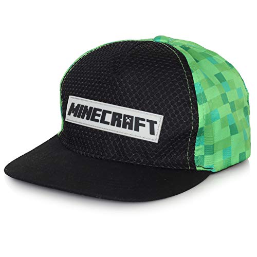 Minecraft Gorra Niño | Gorra Niño con El Logo, Rejilla Negra Y Pixelado Verde | Gorra Protección Solar para Niños | Gorra Mine Craft Niño A Partir De 3 Años