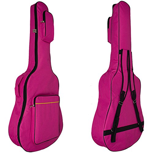 MINGZE 41" Funda para guitarra, bolsas de guitarra, bandolera ajustable a prueba de agua, variedad de colores (Rojo) MINGZE 41" Funda para guitarra, bolsas de guitarra, bandolera ajustable a prueba de agua, variedad de colores (Rojo)