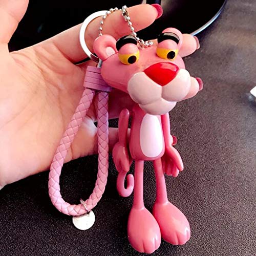 MINTUAN Figura de acción de Pantera Rosa de PVC de Dibujos Animados Juguetes con Soporte de Cuerda de Cuero Campana de Metal Pantera Rosa Llavero Colgante niños Regalo para Adultos MINTUAN Figura de acción de Pantera Rosa de PVC de Dibujos Animados Juguetes con Soporte de Cuerda de Cuero Campana de Metal Pantera Rosa Llavero Colgante niños Regalo para Adultos