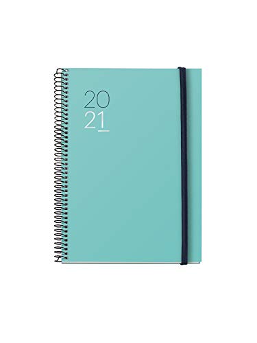 MIQUELRIUS - Agenda 2021 Urban - Español, Día Página, Tamaño 155 x 213 mm, Papel 70g, Cubierta Polipropileno Opaco, Color Turquesa MIQUELRIUS - Agenda 2021 Urban - Español, Día Página, Tamaño 155 x 213 mm, Papel 70g, Cubierta Polipropileno Opaco, Color Turquesa
