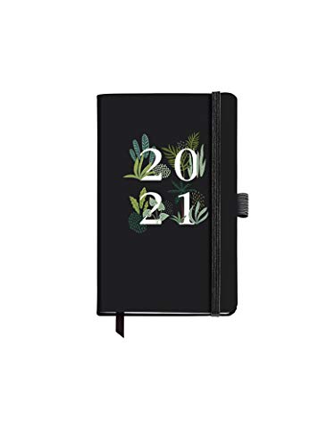 MIQUELRIUS Black Jungle - Agenda 2021, Español, Semana Vista, Papel 70g, Cubierta Rígida Cartón, Color Negro, 140 x 90 mm (SV) MIQUELRIUS Black Jungle - Agenda 2021, Español, Semana Vista, Papel 70g, Cubierta Rígida Cartón, Color Negro, 140 x 90 mm (SV)