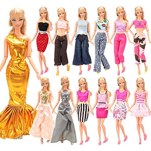 Miunana 10x Vestido de Noche Fashionista Ropa con Camiseta y Pantalones Hecho a Mano Casual Vestir Fiesta como Regalo para 11.5 Pulgadas 28 - 30 CM Muñeca Estilo al Azar Miunana 10x Vestido de Noche Fashionista Ropa con Camiseta y Pantalones Hecho a Mano Casual Vestir Fiesta como Regalo para 11.5 Pulgadas 28 - 30 CM Muñeca Estilo al Azar