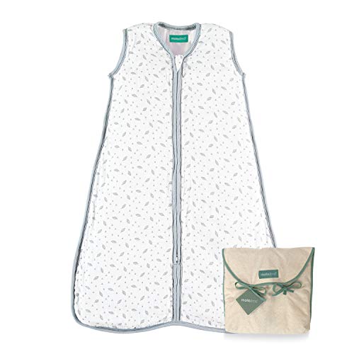 molis&co. Saco de Dormir para bebé. Ideal para Entretiempo e Invierno. 6-18 Meses. 2.5 TOG. Súper Suave y cálido. Estampado de Grey Leaf. Unisex. Muselina Premium Acolchado. molis&co. Saco de Dormir para bebé. Ideal para Entretiempo e Invierno. 6-18 Meses. 2.5 TOG. Súper Suave y cálido. Estampado de Grey Leaf. Unisex. Muselina Premium Acolchado.