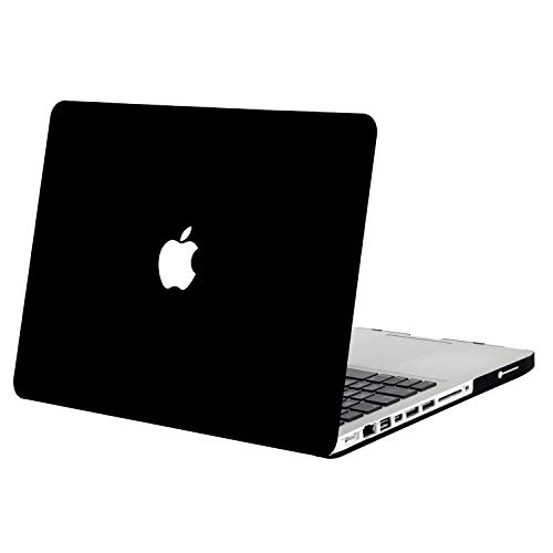 MOSISO Funda Dura Compatible con MacBook Pro 13 Pulgadas con CD-ROM A1278 (Versión 2012/2011/2010/2009/2008), Ultra Delgado Carcasa Rígida Protector de Plástico Cubierta, Negro