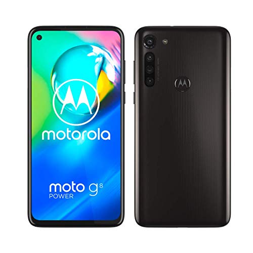 Motorola Moto G8 Power (Pantalla de 6,4" FHD+ o-notch, procesador Qualcomm Snapdragon SD665, cámara principal de 16MP, cámara macro de 2MP, batería de 5000 mAH, Dual SIM, 4/64GB, Android 10), Negro