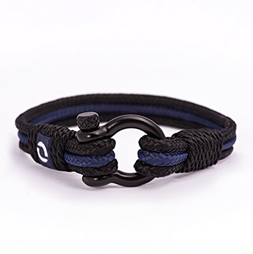 Mover Bracelets Pulsera De Cuerda Extremadamente Duradera Exclusiva para Hombres con Acero Inoxidable Y Cierre Negro Accesorio Tipo Brazalete con Estilo Hecho A Mano con A Prueba De Agua