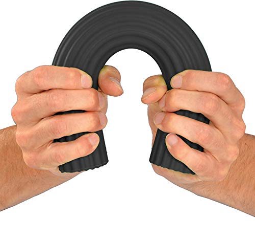 MSD Barra flexible negra – Resistencia máxima fuerte especial – Potencia mano muñeca codo antebrazo – Resistive Exercise Bar