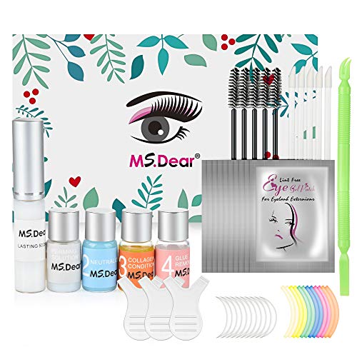 MS.DEAR Kit de Permanente de Pestañas, Profesional Lifting de Pestañas Permanente Herramientas de Maquillaje Curling de Pestañas, Duradero y Natural Set de Herramienta de Pestañas Salón MS.DEAR Kit de Permanente de Pestañas, Profesional Lifting de Pestañas Permanente Herramientas de Maquillaje Curling de Pestañas, Duradero y Natural Set de Herramienta de Pestañas Salón