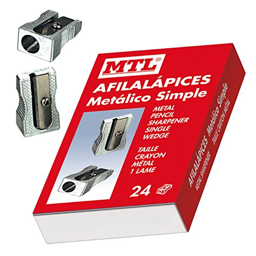 MTL 79565 - Caja afilalápices de aluminio, 24 unidades