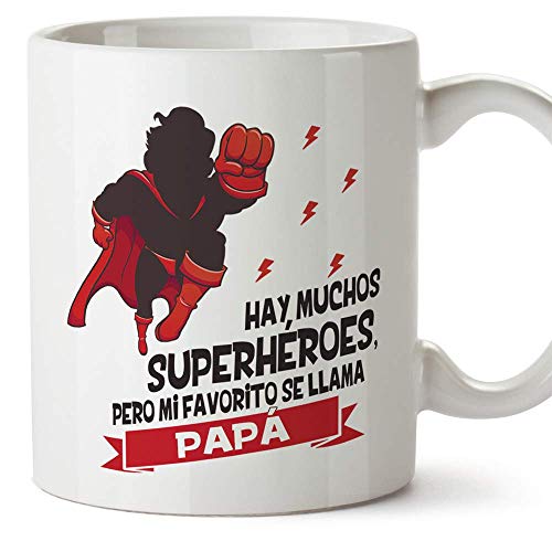 MUGFFINS Taza Papá (Hay muchos superhéroes) - Regalos Originales y Divertidos para el Día del Padre