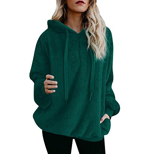 Mujer Caliente y Esponjoso Tops Chaqueta Suéter Abrigo Jersey Mujer Otoño-Invierno Talla Grande Hoodie Sudadera con Capucha riou Mujer Caliente y Esponjoso Tops Chaqueta Suéter Abrigo Jersey Mujer Otoño-Invierno Talla Grande Hoodie Sudadera con Capucha riou