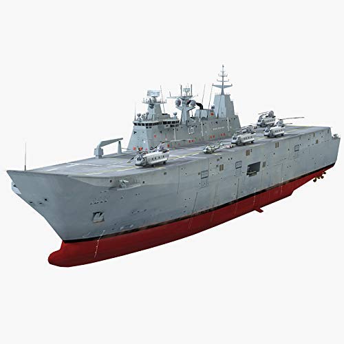 MxZas Battleship - Kit de escalera militar (escala de Australia Canberra, clase helicóptero, base de goma, rompecabezas para adulto, juguetes Jzx-n