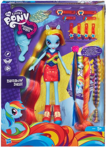 My Little Pony - Rainbow Dash, muñeca con Larga cabellera (Hasbro A5044E24)