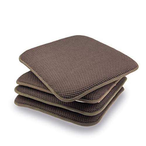 MyComfy Cojines para Sillas Marrón – Juego de 4 – Forma Cuadrada – 40 x 40 x 4cm – Cojín de Asiento con Fondo Antideslizante – para la Cocina, Oficina o Coche – Espuma de Memoria para más Comodidad MyComfy Cojines para Sillas Marrón – Juego de 4 – Forma Cuadrada – 40 x 40 x 4cm – Cojín de Asiento con Fondo Antideslizante – para la Cocina, Oficina o Coche – Espuma de Memoria para más Comodidad