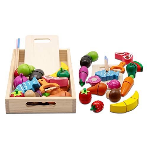 mysunny Frutas Verduras Juguete para Cortar, Juego Velcro Madera Frutas, Comiditas Accesorios para Cocina de Juguete para Niños, Comida Cocinar Juguetes Educativos para Niños y Niñas de 3+ Años mysunny Frutas Verduras Juguete para Cortar, Juego Velcro Madera Frutas, Comiditas Accesorios para Cocina de Juguete para Niños, Comida Cocinar Juguetes Educativos para Niños y Niñas de 3+ Años