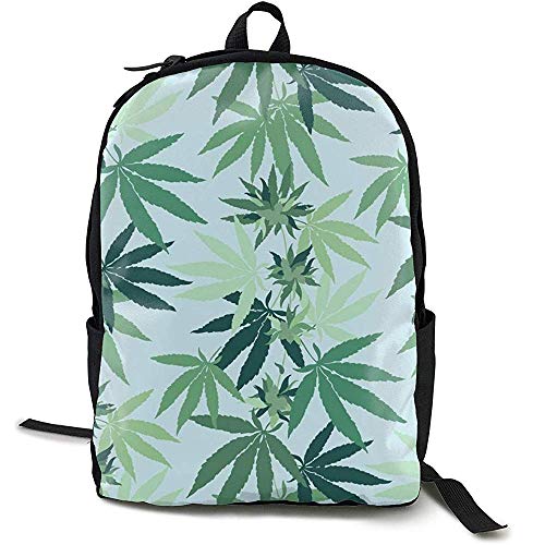 N/A Escalada Picnic Running Mochila Mochila Antirrobo Mochila multipropósito Mochila de Gran Capacidad, Cannabis Marijuana Weed Leaf