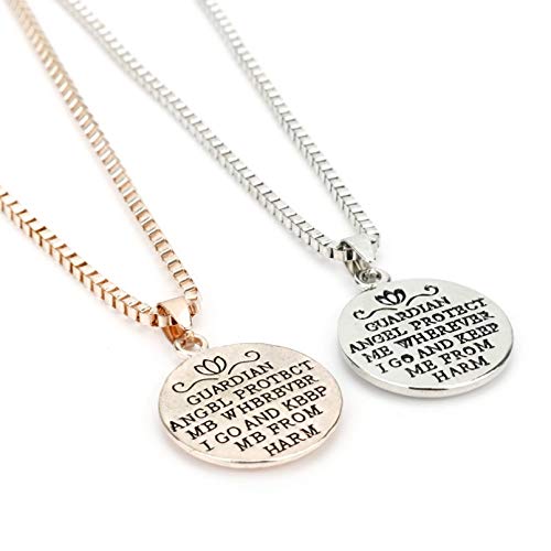 N/A Joyería de Moda Ángel de la Guarda Protégeme Donde quiera Que Vaya, Manténgame del daño Colgante Collar Collar de Alivio Hombres Mujeres Regalo N/A Joyería de Moda Ángel de la Guarda Protégeme Donde quiera Que Vaya, Manténgame del daño Colgante Collar Collar de Alivio Hombres Mujeres Regalo