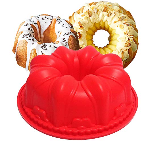 NALCY 9 Pulgadas Pastel de Silicona, Molde para Pastel de Rosquilla, Budín de Pan, Molde para Hornear de 23 * 10.5 cm, Utilizado para Fiestas de Cumpleaños en la Cocina, etc NALCY 9 Pulgadas Pastel de Silicona, Molde para Pastel de Rosquilla, Budín de Pan, Molde para Hornear de 23 * 10.5 cm, Utilizado para Fiestas de Cumpleaños en la Cocina, etc