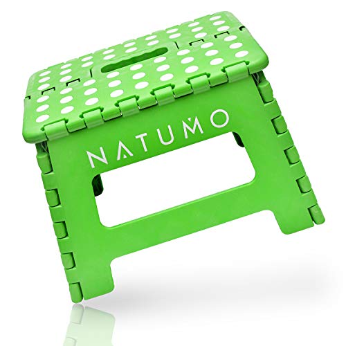 Natumo® - Taburete plegable para 150 kg, taburete de cocina, baño, silla plegable de jardín, pequeño reposapiés para niños, ayuda para ascenso, lavabo, para niños y adultos