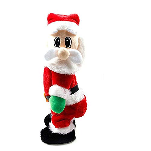 Navidad Santa Claus Figura Retorcida Hip Twerking Cantando Danza Electric Santa Claus Juguetes para Niños Decoraciones de Navidad Divertido Regalo Celebración