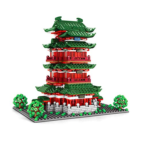 NDYD Micro Mini Building Bricks Tengwang Pavilion Model Set (1805 + PCS) Famosos Juguetes de Arquitectura Regalos para niños y Adultos DSB