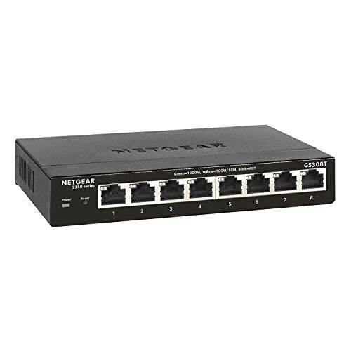Netgear GS308T-100EUS - Switch Smart Managed Pro Serie S350 (8 Puertos, Gigabit Ethernet, conectividad Layer 2) Netgear GS308T-100EUS - Switch Smart Managed Pro Serie S350 (8 Puertos, Gigabit Ethernet, conectividad Layer 2)