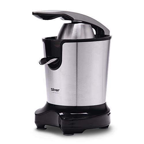 NEW CHEF - Exprimidor Eléctrico de Naranjas y Cítricos Juicer Silver Negro, 300W, Doble Cono, Boquilla Antigoteo e Interruptor de Presión Inteligente. Exprimidor Zumo Desmontable y Fácil de Limpiar NEW CHEF - Exprimidor Eléctrico de Naranjas y Cítricos Juicer Silver Negro, 300W, Doble Cono, Boquilla Antigoteo e Interruptor de Presión Inteligente. Exprimidor Zumo Desmontable y Fácil de Limpiar