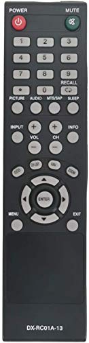 New DX-RC01A-13 Replace Standard IR Remote Control DXRC01A13 fit for Dynex LCD TV HDTV DX-32L200NA14