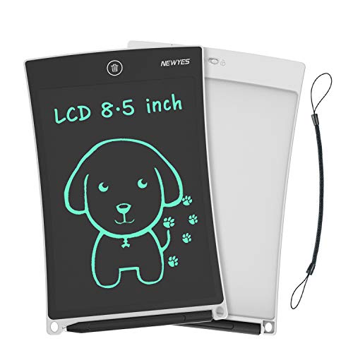 Newyes 8,5" Tableta de Escritura LCD | Tableta gráfica | Tablet para niños | Ideal como Pizarra Digital para Aprender a Leer, Escribir y para Manualidades | Juguete Educativo (Blanco)