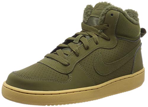 Nike Court Borough Mid Wntr GS, Zapatos de Baloncesto Niños, Verde (Olive Canvas/Olive Canvas/Gum Lt Brown 300), 35.5 EU