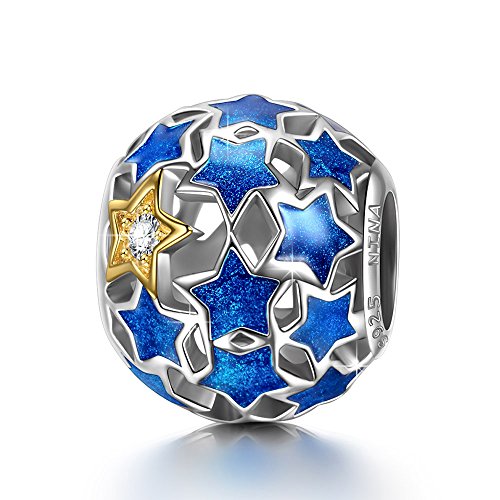 NINAQUEEN Charm Pandora Charms Noche Estrellada Regalo Originales Mujer Niña Regalos para Ella Plata 925 para Madre Novia Esposa NINAQUEEN Charm Pandora Charms Noche Estrellada Regalo Originales Mujer Niña Regalos para Ella Plata 925 para Madre Novia Esposa