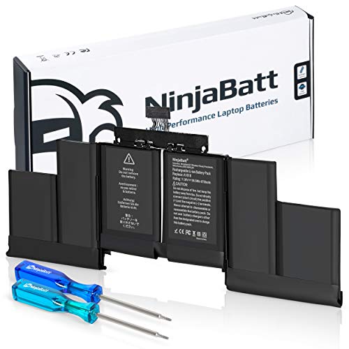 NinjaBatt Batería A1618 para Apple MacBook Pro Retina 15" [Solo Año 2015] A1398 - Alta Capacidad [11,36 V/99,5 WH]