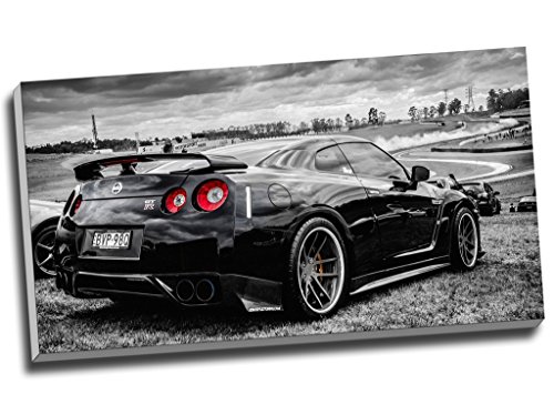 Nissan Skyline GTR, lienzo de coche deportivo para la pared, 76,2 cm x 40,6 cm, diseño de impresión sobre lienzo e imágenes de diseño mural