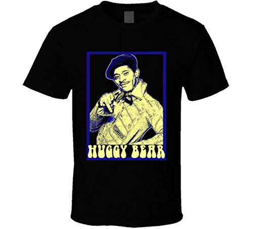 N/N Huggy Bear Pimp Snitch Starsky and Hutch - Camiseta de la serie de policía Negro Negro ( M