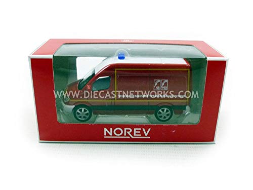 Norev 310801 - Maqueta de Mercedes-Benz Sprinter Bombero, Escala 1/64, Rojo, Blanco y Amarillo