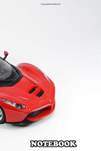 Notebook: Ferrari Laferrari On White Isolated Background , Journal for Writing, College Ruled Size 6" x 9", 110 Pages