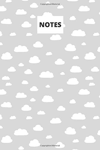 Notes: White Cloud Notebook, Andy's Wallpaper from Toy Story in Grayscale