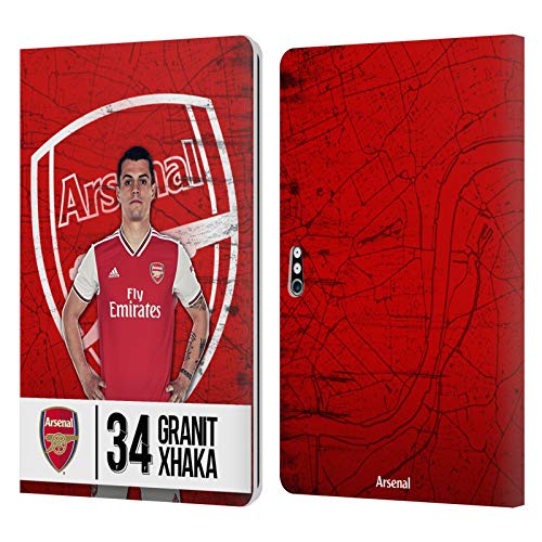 Official Arsenal FC Granit Xhaka 2019/20 First Team Group 1 Leather Book Wallet Case Cover Compatible For Microsoft Surface Pro 4/5/6