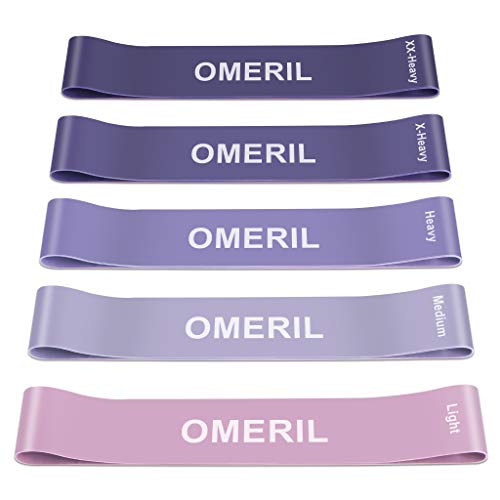 OMERIL Bandas Elasticas Fitness, Cintas Elasticas Fitness Látex Natural con 5 Niveles Ejercicios en Piernas, Glúteos y Brazos, 5 Bandas Resistencia para Yoga, Pilates, Crossfit, Estiramientos, Fuerza OMERIL Bandas Elasticas Fitness, Cintas Elasticas Fitness Látex Natural con 5 Niveles Ejercicios en Piernas, Glúteos y Brazos, 5 Bandas Resistencia para Yoga, Pilates, Crossfit, Estiramientos, Fuerza