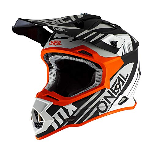 O'NEAL | Casco de Motocross | MX Enduro | Estándar de Seguridad ECE 22.05, Ventilación para una óptima ventilación y refrigeración | Casco 2SRS Spyde 2.0 | Adultos | Blanco Negro Naranja | Talla L O'NEAL | Casco de Motocross | MX Enduro | Estándar de Seguridad ECE 22.05, Ventilación para una óptima ventilación y refrigeración | Casco 2SRS Spyde 2.0 | Adultos | Blanco Negro Naranja | Talla L