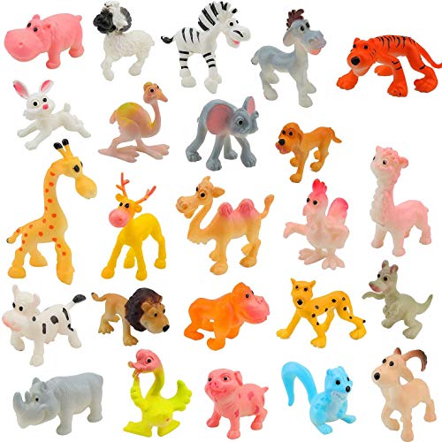 OOTSR 24Pcs Mini plástico Animales de Granja y Animales Salvajes de la Selva Juguetes Figuras para niños Aprendizaje Playset Educativo Favores de Fiesta Bolsas de llenado Regalos para niños y niñas OOTSR 24Pcs Mini plástico Animales de Granja y Animales Salvajes de la Selva Juguetes Figuras para niños Aprendizaje Playset Educativo Favores de Fiesta Bolsas de llenado Regalos para niños y niñas