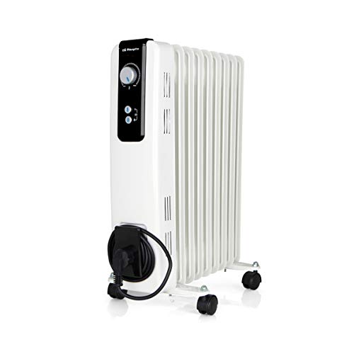Orbegozo RH Radiador de Aceite, 2000W de Potencia, 9 Elementos y diseño en Color Blanco, Negro, 2000 W Orbegozo RH Radiador de Aceite, 2000W de Potencia, 9 Elementos y diseño en Color Blanco, Negro, 2000 W